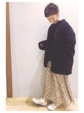 「ダルメシアン柄」｜tomopuuさん（レディース・152cm）の冬コーディネート