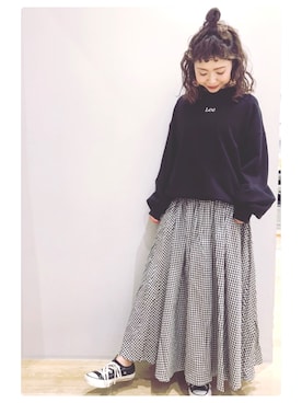 「Lee（リー）のアイテム（トップス）」を使った、tomopuuさん（レディース・152cm）の冬コーディネート