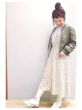 「アイテム（レギンス/スパッツ）」を使った、tomopuuさん（レディース・152cm）の冬コーディネート