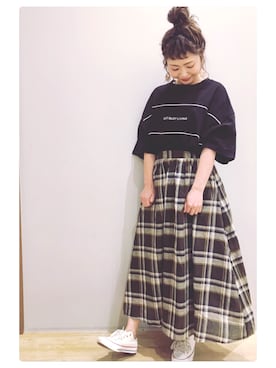 「NiCORON（ニコロン）のアイテム」を使った、tomopuuさん（レディース・152cm）の春コーディネート