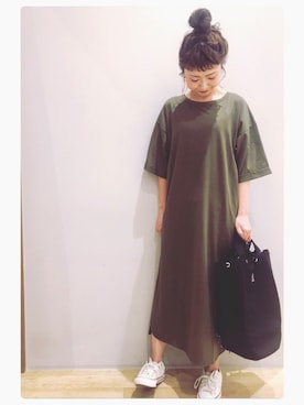 「KANGOL（カンゴール）のアイテム（バッグ）」を使った、tomopuuさん（レディース・152cm）の春コーディネート