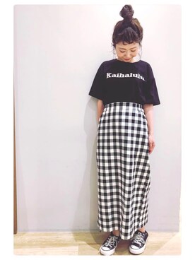 「ブロックチェック」｜tomopuuさん（レディース・152cm）の春コーディネート