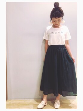 「koe（コエ）のアイテム」を使った、tomopuuさん（レディース・153cm）の夏コーディネート