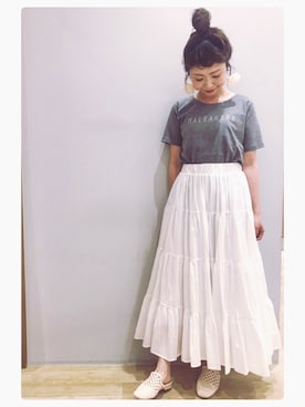 「koe（コエ）のアイテム」を使った、tomopuuさん（レディース・153cm）の夏コーディネート