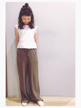 「koe（コエ）のアイテム」を使った、tomopuuさん（レディース・153cm）の夏コーディネート
