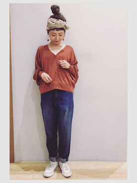 「earth music&ecology（アースミュージックアンドエコロジー）のアイテム（キャミソール）」を使った、tomopuuさん（レディース・152cm）の夏コーディネート