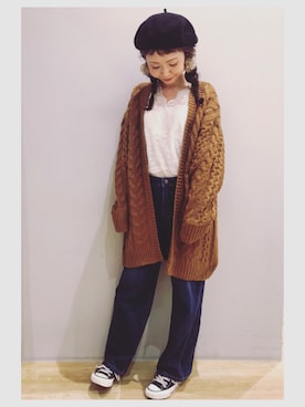 「ざっくりニット」｜tomopuuさん（レディース・152cm）の秋コーディネート