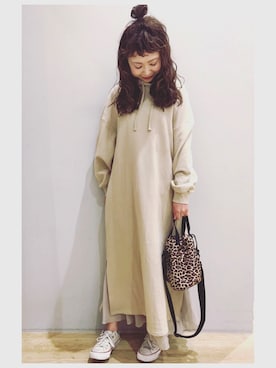 「パーカーワンピース」｜tomopuuさん（レディース・152cm）の秋コーディネート