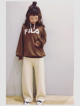 「FILA（フィラ）のアイテム（トップス）」を使った、tomopuuさん（レディース・152cm）の秋コーディネート