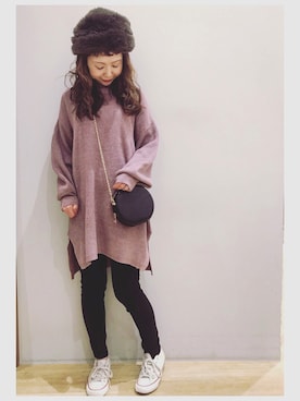 tomopuuさん（レディース・152cm）の冬コーディネート