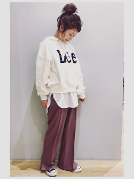 「Lee（リー）のアイテム（トップス）」を使った、tomopuuさん（レディース・152cm）の冬コーディネート