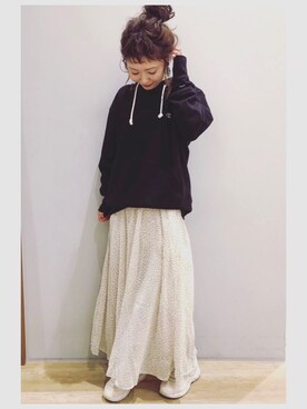 「FILA（フィラ）のアイテム（シューズ）」を使った、tomopuuさん（レディース・152cm）の冬コーディネート