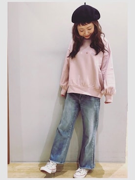 「KANGOL（カンゴール）のアイテム（トップス）」を使った、tomopuuさん（レディース・152cm）の冬コーディネート