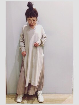 「FILA（フィラ）のアイテム（シューズ）」を使った、tomopuuさん（レディース・152cm）の春コーディネート
