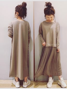「FILA（フィラ）のアイテム（シューズ）」を使った、tomopuuさん（レディース・152cm）の春コーディネート