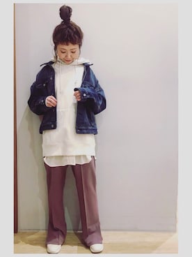 「FILA（フィラ）のアイテム（シューズ）」を使った、tomopuuさん（レディース・152cm）の春コーディネート