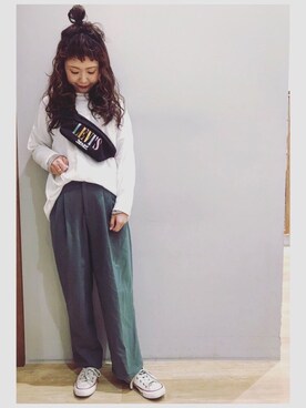 「Levi's（リーバイス）のアイテム（バッグ）」を使った、tomopuuさん（レディース・152cm）の春コーディネート