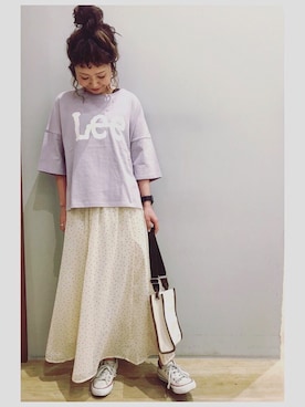 「Lee（リー）のアイテム（トップス）」を使った、tomopuuさん（レディース・152cm）の春コーディネート