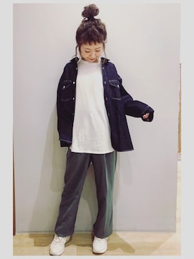 「Lee（リー）のアイテム（トップス）」を使った、tomopuuさん（レディース・152cm）の春コーディネート