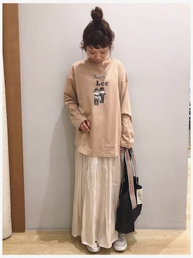 「Lee（リー）のアイテム（トップス）」を使った、tomopuuさん（レディース・152cm）の秋コーディネート