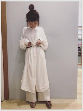 「earth music&ecology（アースミュージックアンドエコロジー）のアイテム（ワンピース）」を使った、tomopuuさん（レディース・152cm）の秋コーディネート