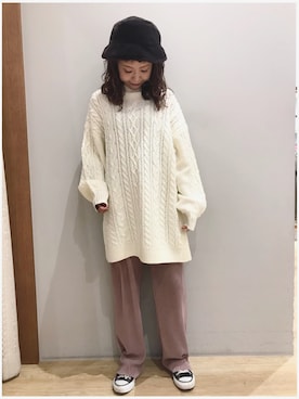 「アースミュージック＆エコロジー」｜tomopuuさん（レディース・152cm）の冬コーディネート