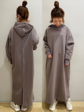 「パーカーワンピース」｜tomopuuさん（レディース・152cm）の冬コーディネート