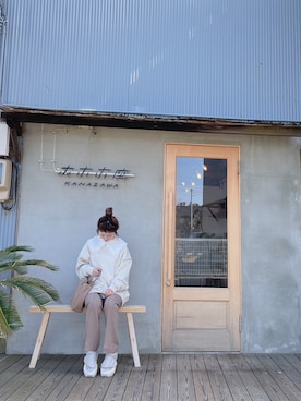 「SLURR（スラ―）のアイテム」を使った、tomopuuさん（レディース・152cm）の春コーディネート