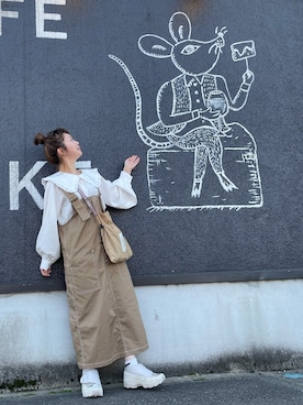 「SLURR（スラ―）のアイテム」を使った、tomopuuさん（レディース・152cm）の春コーディネート