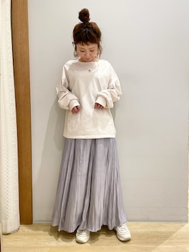 「SLURR（スラ―）のアイテム」を使った、tomopuuさん（レディース・152cm）の春コーディネート