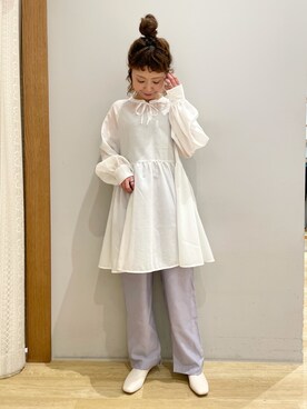 「SLURR（スラ―）のアイテム」を使った、tomopuuさん（レディース・152cm）の春コーディネート