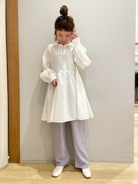 「SLURR（スラ―）のアイテム」を使った、tomopuuさん（レディース・152cm）の春コーディネート