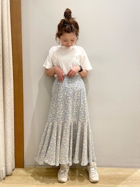 「SLURR（スラ―）のアイテム」を使った、tomopuuさん（レディース・152cm）の春コーディネート