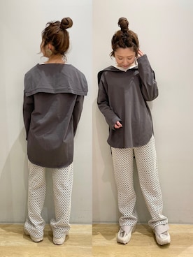 「幾何学柄」｜tomopuuさん（レディース・152cm）の春コーディネート