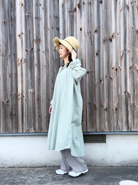 「SLURR（スラ―）のアイテム」を使った、tomopuuさん（レディース・152cm）の夏コーディネート