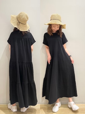 「koe（コエ）のアイテム（帽子）」を使った、tomopuuさん（レディース・152cm）の夏コーディネート