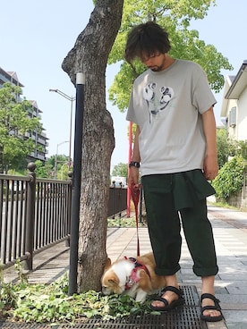 「動物モチーフ」｜「アイテム（腕時計）」を使った、ましゃしさん（メンズ・174cm）の夏コーディネート