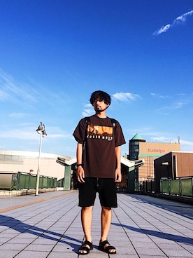 「tree cafe（ツリーカフェ）のアイテム（パンツ）」を使った、ましゃしさん（メンズ・174cm）の夏コーディネート