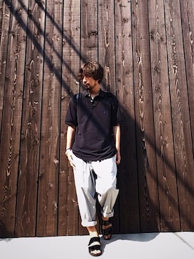 「EDWIN（エドウィン）のアイテム（アナログ腕時計）」を使った、ましゃしさん（メンズ・174cm）の夏コーディネート