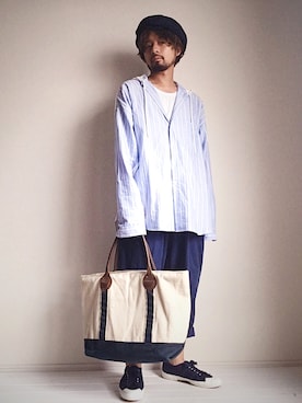 「SAMSARA（サムサラ）のアイテム」を使った、ましゃしさん（メンズ・174cm）の夏コーディネート