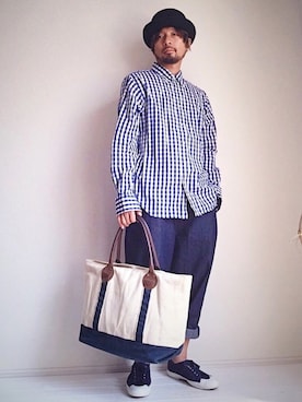 「tree cafe」｜ましゃしさん（メンズ・174cm）の夏コーディネート