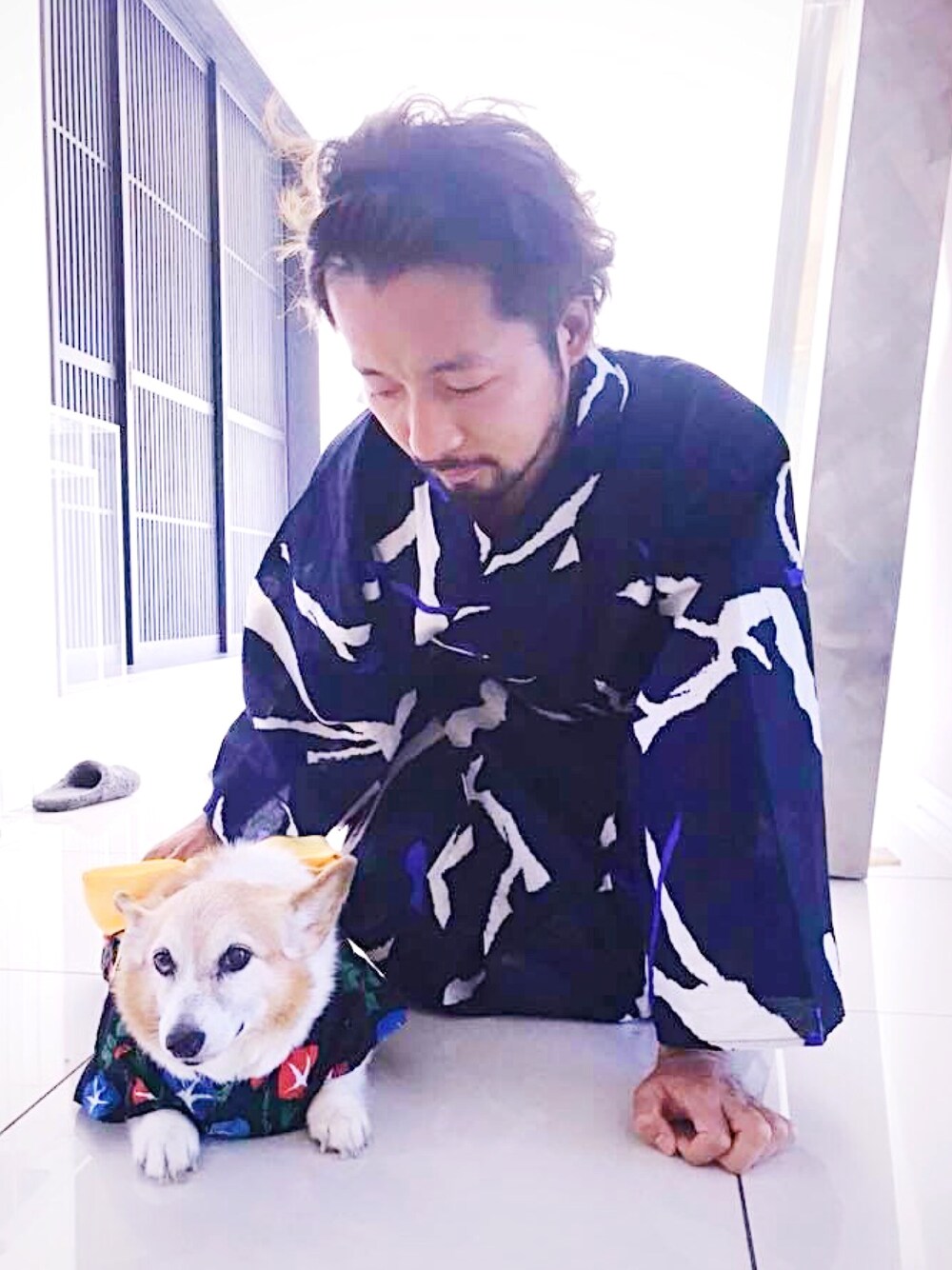 「浴衣、ゆかた、サムライ」｜「？のアイテム（浴衣、その他）」を使った、ましゃしさん（メンズ・174cm）の秋コーディネートの1枚目の写真