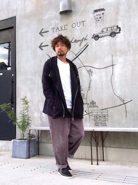 「CABANE de ZUCCa（カバンドズッカ）のアイテム（ジャケット/アウター）」を使った、ましゃしさん（メンズ・174cm）の秋コーディネート