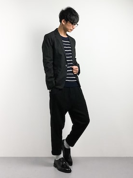 「THE CASUAL（カジュアル）のアイテム（テーラードジャケット）」を使った、RENさん（メンズ・176cm）の冬コーディネート