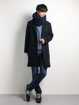 「Burner（バーナー）のアイテム（パンツ）」を使った、RENさん（メンズ・176cm）の冬コーディネート
