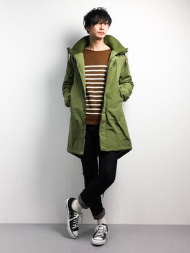 「UP START（アップスタート）のアイテム（ジャケット/アウター）」を使った、RENさん（メンズ・176cm）の冬コーディネート
