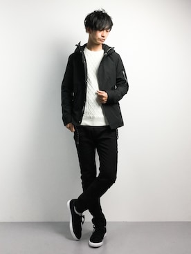 「Burner（バーナー）のアイテム（パンツ）」を使った、RENさん（メンズ・176cm）の冬コーディネート