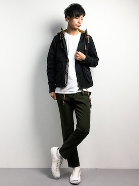 裏ボアマウンテンパーカーを使ったメンズ人気ファッションコーディネート Wear