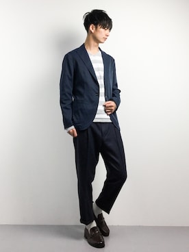 「MM/ONE（エムエムワン）のアイテム」を使った、RENさん（メンズ・176cm）の冬コーディネート