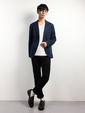 「MM/ONE（エムエムワン）のアイテム」を使った、RENさん（メンズ・176cm）の冬コーディネート